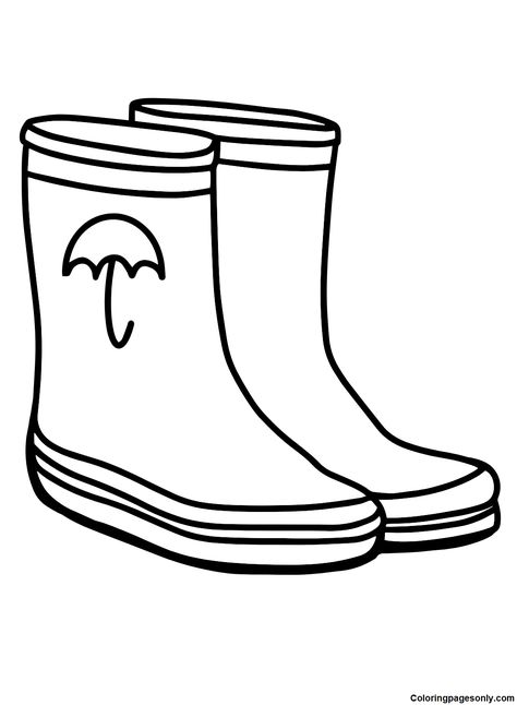 Rain Boots Template, Rainboot Template Printable, Rain Boots Template Free Printable, Rain Boots Coloring Pages, Gum Boot, Avengers Coloring Pages, Mud Boots, Ice Cream Coloring Pages, Avengers Coloring