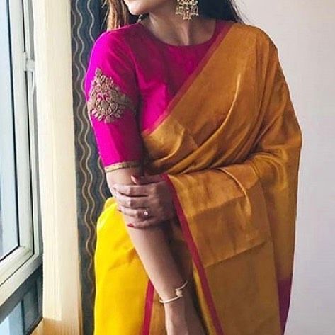 Instagram post by Latest Blouse Designs • Apr 3, 2019 at 2:42pm UTC Yellow Sarees, Latest Blouse Designs, Sari Design, Pattu Saree Blouse Designs, Saree Blouse Neck Designs, Blouse Design Images, Sari Blouse Designs, Indian Saree Blouses Designs, Silk Saree Blouse Designs