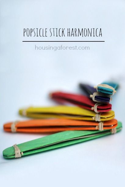 Popsicle stick Harmonica ~ simple DIY musical instrument your kids can make Diy Maracas, Homemade Musical Instruments, Homemade Instruments, Music Classes, Music Crafts, Diy Musical Instruments, Popsicle Stick, Tie Dye Shirts, Cub Scouts