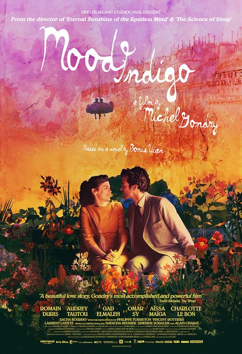 Mood Indigo Michel Gondry, Audrey Tautou, I Love Cinema, Mood Indigo, Sci Fi Films, Beautiful Love Stories, Movie Poster Art, New Poster, Movie Trailers