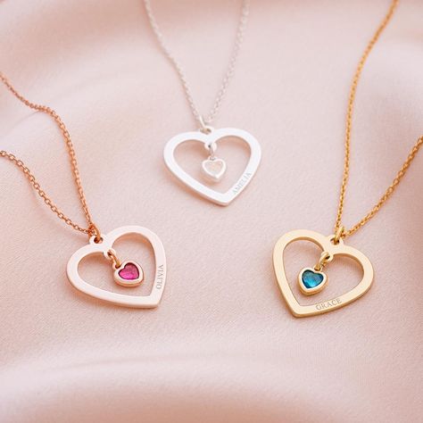 Open heart necklace