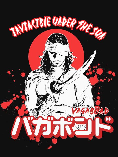 "Vagabond - Invincible Under the Sun " T-shirt by cherrybadoom #Aff , #Affiliate, #Invincible, #Vagabond, #Sun, #cherrybadoom Invincible Under The Sun, Anime Design, Graphic Designs, Fashion Inspiration, The Sun, Comic Book Cover, Street Wear, Style Inspiration, Graphic Design