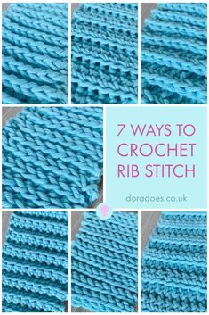 Crochet Rib Stitch, Crochet Ribbing, Stretch Stitch, Crochet Cable Stitch, Slip Stitch Crochet, Ribbed Crochet, Crochet Stitches Guide, Crochet Stitches For Blankets, Crochet Stitches Free