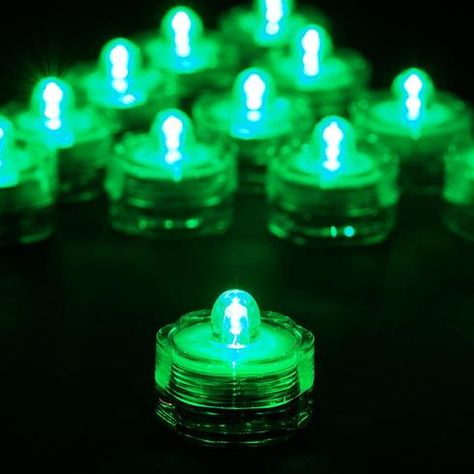 Submersible LED Waterproof Light RGB for Vase Wedding Party Fish Tank - Green-12pcs Submersible Led Lights Centerpiece, Lighted Centerpieces, Submersible Led Lights, Green Led Lights, Waterproof Led Lights, Event Centerpiece, Vase With Lights, Led Tea Lights, Fence Lighting