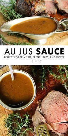 Prime Rib Au Jus Recipe, Au Jus Sauce, Jus Sauce, French Dips, Prime Rib Au Jus, Jus Recipe, Au Jus Recipe, Holiday Roast, Prime Rib Dinner