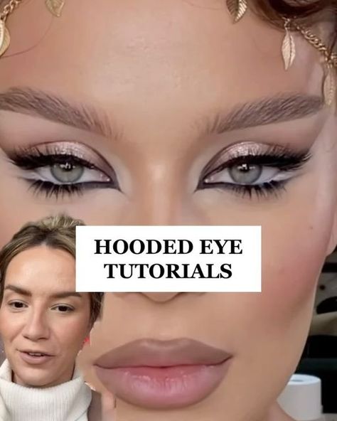 Anastasiia Neganova on Instagram: "HOODED EYES TUTORIALS🚨 Which one 1-7⁉️ #makeuptutorial #eyeshadowtutorial #hoodedeyes #hoodedeyesmakeup #makeuptutorial #easymakeup #beautifulmakeup" Wing Liner Hooded Eyes, Vintage Makeup Hooded Eyes, Eye Shadowing Tutorial For Hooded Eyes, Cut Crease Eyeshadow Hooded Eyes, Soft Glam Hooded Eyes, Makeup For Small Hooded Eyes, Almond Eye Makeup Tutorial, Hooded Eyes Makeup Looks, Eye Makeup On Hooded Eyes