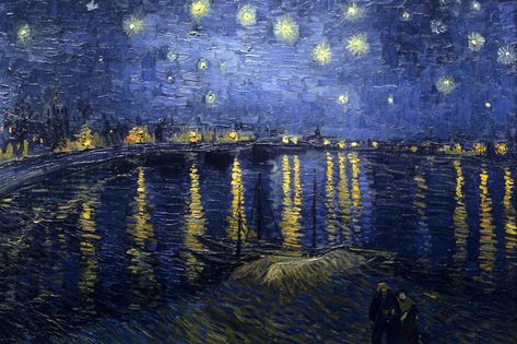 boat on body of water painting #painting Vincent van Gogh #stars #reflection #water #boat classic art #1080P #wallpaper #hdwallpaper #desktop Starry Night Over The Rhone, Deco Panel, The Starry Night, Van Gogh Paintings, Starry Night Van Gogh, White Picture, Black And White Pictures, Blue Art, Types Of Art