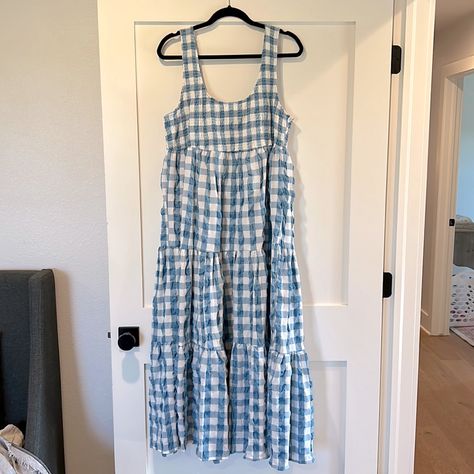 Nwot Asos Maternity Gingham Maxi Dress. Never Worn Perfect Condition! Adorable And Comfy For The Growing Bump! Asos Maternity, Maternity Dresses, Bump, Gingham, Blue White, Asos, Color Blue, Blue And White, Maxi Dress