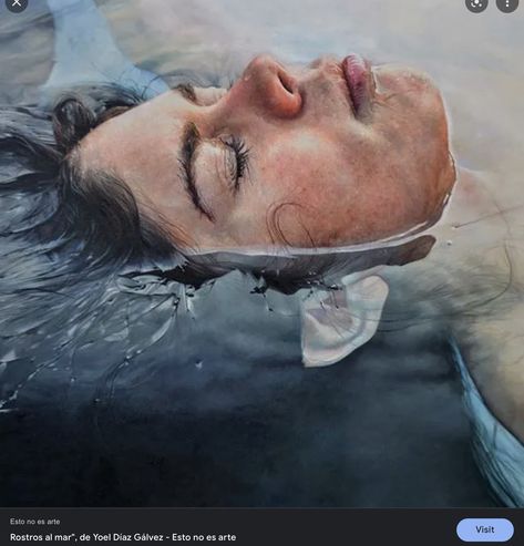 Submerged In Water, Art Content, Art Deco Posters, Oil Painting Portrait, Water Painting, In Water, Portrait Painting, Aesthetic Art, Amazing Art