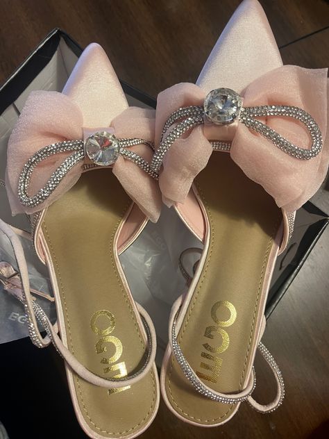 Ego light pink bow heels #fashion #heels #shoes #pink #softgirlaesthetic #softaesthetic #pinkshoes #babypink #glamour #boujee Ego Pink Bow Heels, Baby Pink Heels Quinceanera, Pink Quince Shoes, Pink Quince Heels, Quinceanera Heels, Sweet 16 Shoes, Quince Heels, Pink Quince Theme, Light Pink Heels