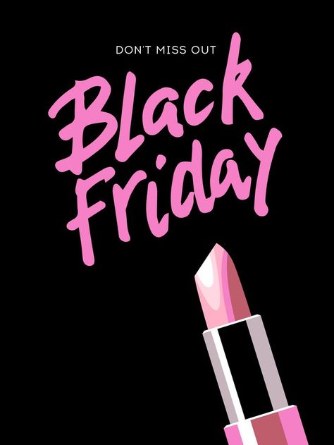 Black Friday Cosmetics, Black Friday Pink, Black Friday Design, Black Friday Banner, Black Friday Ads, Birthday Reminder, Beauty Brushes, Birthday Calendar, Cosmetic Design