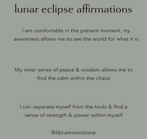 Full Moon Lunar Eclipse Affirmations, Lunar Eclipse Affirmation, Eclipse Cleansing, Eclipse Affirmations, Eclipse Energy, Moon 2024, Aries Season, Moon Rituals, Libra Season