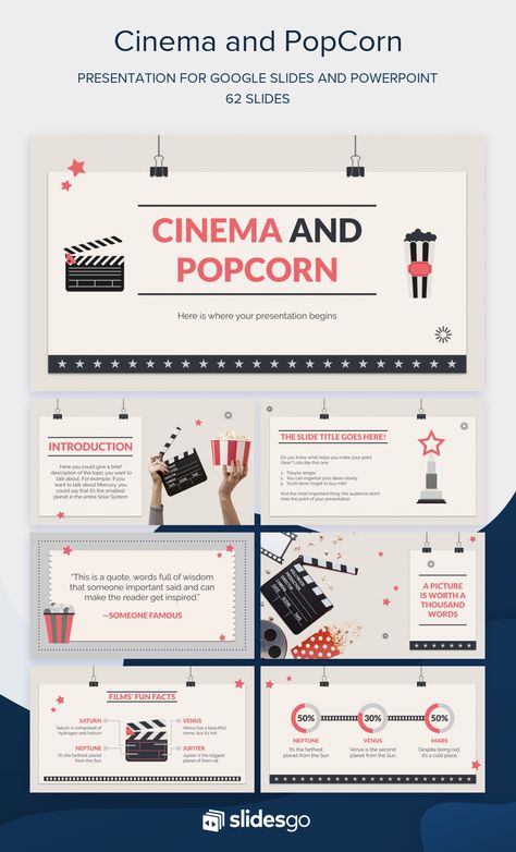 Cinema and PopCorn Movie Ppt Template, Movie Presentation Template, Movie Powerpoint Template, Movie Presentation Design, Movie Template Design, Cinema Template, Movie Presentation, Powerpoint Presentation Examples, Cinema Popcorn