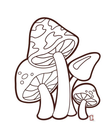 Lowrider Drawings, Mushroom People, Trippy Drawings, Mushroom Drawing, Tattoo Design Book, Canvas Painting Designs, Mushroom Art, Outline Drawings, Mini Drawings