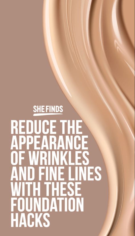 Best Makeup For Wrinkles, How To Hide Wrinkles With Makeup, Foundation For Wrinkles, Best Foundation For Wrinkles, Foundation For Older Skin, Foundation Hacks, How To Use Foundation, Makeup Wrinkles, Hide Wrinkles