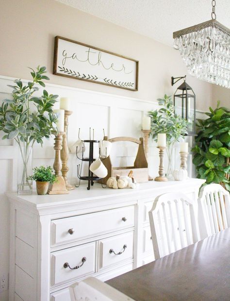 Dining Room Buffet Decor Ideas, Buffet Decor Ideas, Dining Room Buffet Table Decor, Dining Room Buffet Decor, Dining Room Buffet Table, Buffet Table Decor, Farmhouse Buffet, Sideboard Decor, Diy Farmhouse Style