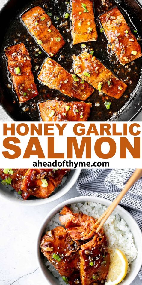 General Tso Salmon Recipes, Honey Garlic Salmon Recipes, Salmon Sauces, Honey Teriyaki Salmon, Salmon Board, Honey Garlic Glazed Salmon, Honey Salmon Recipes, Best Salmon Recipes, Salmon Sauce