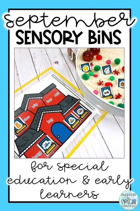 Are you interested in trying out sensory bins but don't know where to start? This pack of easy prep activities makes it simple to incorporate sensory bin fun into your classroom during the months of August & September! This back to school themed pack focuses on foundational academic skills such as number sense, rhyming, and letters and is perfect for any prek, kindergarten or special education classroom. By Supports for Special Students Apple Letter Match, Back To School Sensory, Special Education Law, Apple Letters, Prep Activities, Back To School Art, Resource Room, Special Education Resources, Special Education Students