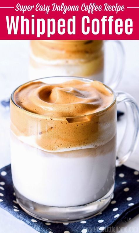 Hot Foam Coffee, Hot Dalgona Coffee Recipes, Foam Coffee Recipe, Coffee Tutorial, Whipped Coffee Recipe, Foam Coffee, Frothy Coffee, Coffee Foam, Korean Coffee