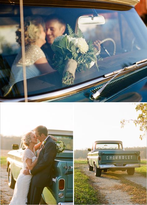 Vintage Truck Wedding, Truck Wedding, Wedding Sweets, Old Truck, Cinderella Wedding, Photos Poses, Wisconsin Wedding, Fun Wedding Photography, Inspiring Images