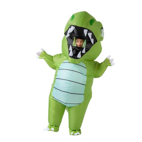 Walkable Dinosaur Inflatable Costume: Fun for the Whole Family! www.kidzens.com Cash on delivery #toys #kids #Uniform #FunUniform #SchoolUniform #KidsUniform WhatsApp +971506551862 Sales@kidzens.com Dinosaur Suit, Rex Costume, Inflatable Dinosaur, Halloween Blow Ups, Dino Costume, T Rex Costume, Green Costumes, What Is Halloween, Prehistoric Dinosaurs