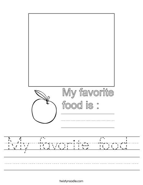 Foods And Flavors Toddler Activities, Favorite Food Worksheet, Cursive Tracing, Food Worksheet, Tracing Font, Soups For Kids, Toddler Projects, Cooking Theme, Worksheet Kindergarten