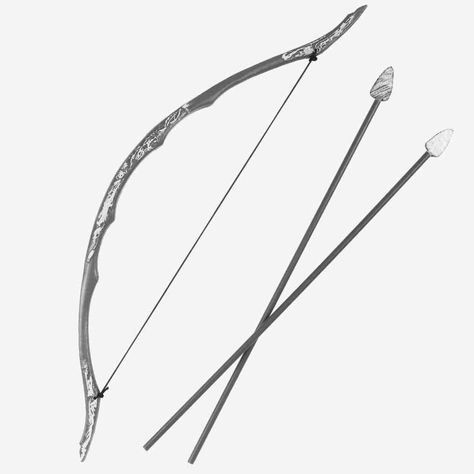 Apollo was the God of archery. This silver bow and arrow is a representation of Apollo because this is the weapon he carried around with him. Homemade Bow And Arrow, Arrow And Bow, Heroes Of Olympus Characters, Bow And Arrow Set, Homemade Bows, Korat, Recurve Bow, The Addams Family, An Arrow