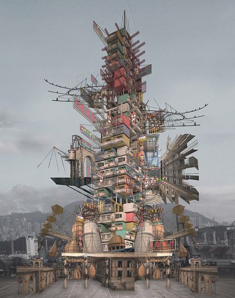 kelvin ip hong kong last resort concept designboom Resort Concept, Last Resort, Architecture Collage, Architecture Graphics, Architectural Drawing, Architecture Rendering, Diagram Architecture, Future City, Architecture Illustration