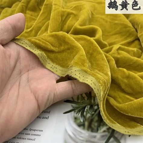 High-grade Real Velvet Mulberry Silk Fabric Solid Color Velvet Fabric According To The Sale of Meters Sewing Alibaba Express Div - AliExpress Mulberry Silk Fabric, Silk Velvet Fabric, Cheap Fabric, Gold Velvet, New Chinese Style, Silk Velvet, Fabric Width, Mulberry Silk, Sewing Dresses