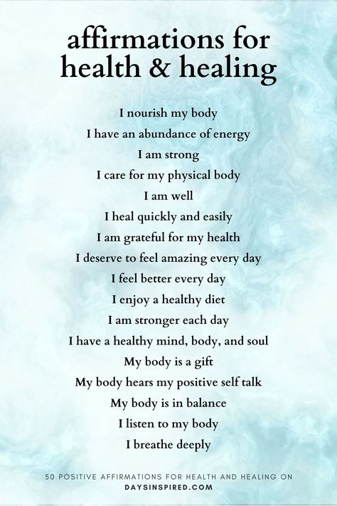 Goals Affirmations, Affirmations For Health, Healthy Affirmations, Positive Statements, Prayer For Health, Healing Mantras, Positive Mantras, Health Affirmations, Healing Affirmations