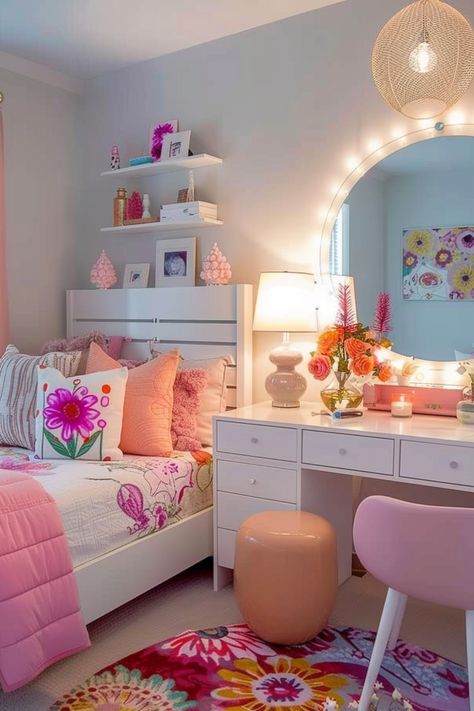 Are you looking for beautiful and functional teen girl bedroom ideas? We’ll look no further! In this post, you will find curated super cute ideas to turn your teen’s room into a stylish haven. Teens Girls Bedroom Ideas, Teen Girl Bedroom Preppy, Girls Pink Room Ideas, Pre Teen Girls Room Ideas, Cute Bedroom Ideas Preppy, Preppy Bedrooms Ideas, Teen Bedrooms Girls Ideas, Preppy Room Decor Bedroom, Preppy Teen Bedroom Ideas