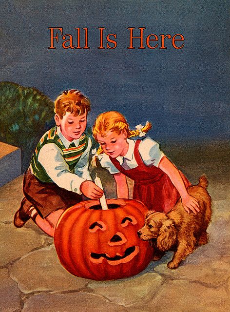 PUMPKIN CARVING ART: Carving the Pumpkin Veselý Halloween, Vintage Halloween Cards, Carte Halloween, Postal Vintage, Universal Monsters, Halloween Images, Halloween Vintage, Halloween Photos, Fall Is Here