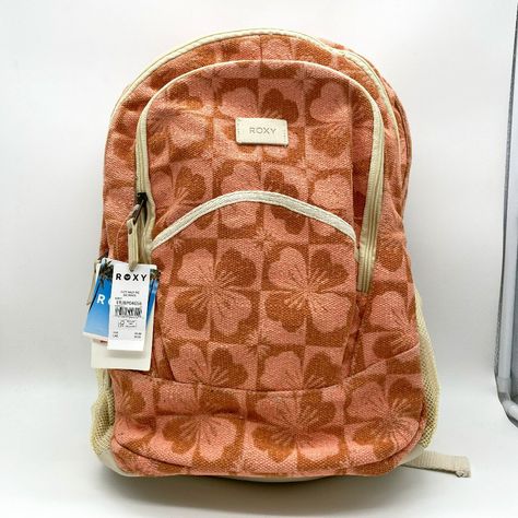 "Due To High Popularity, We Are Extending Our Spring Sale Until End Of This Month. "This Is Final Price, No Offer Will Be Accepted $60$48$30 Roxy Backpack Cotton And Leather 17x13x6 Inc Sunset School, Beachy Clothes, Roxy Backpacks, Cute Backpacks For School, Big Backpack, Beach Backpack, Backpack College, Boho Backpack, Big Backpacks