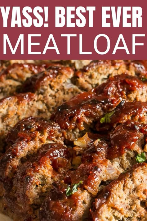 The best ever meatloaf recipe. This is a great recipe if you want a truly moist and delicious flavorful meatloaf. Meatloaf Recipes Without Onions, The Best Ever Meatloaf Recipe, Best Ever Meatloaf, Juicy Meatloaf, Meat Loaves, Moist Meatloaf, Meatloaf Casserole, The Best Meatloaf, Meatloaf Dinner