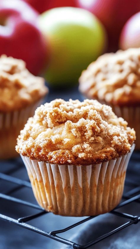 Soft & Moist Apple Streusel Muffins: How to Nail This Recipe Every Time - pennywiseplates.com Muffin Recipes Apple, Apple Cinnamon Streusel Muffins, Apple Streusel Muffins, Apple Crumble Muffins, Muffins Apple, Cinnamon Streusel Muffins, Apple Muffin, Crumble Muffins, Apple Muffin Recipes