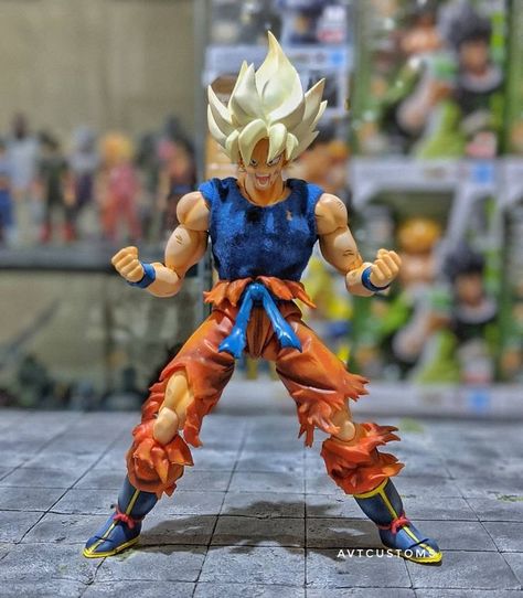 Super Saiyan Goku, Art Toys Design, Marvel Comics Wallpaper, Dragon Ball Goku, Dragon Ball Art, Super Saiyan, Superhero Art, Toys Photography, Toy Figures