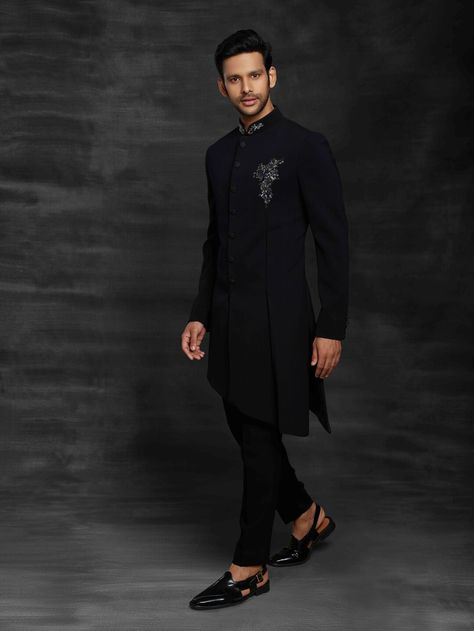 Buy Indian Traditional Jodhpuri Designer Marriage Indo Western Online in India - Etsy Black Indowestern Men, Wedding Dress For Groom, Indowestern Outfits For Men, Indo Western Outfits For Men, Indo Western Dress For Men, Brand Equity, Men Wedding Dress, Groomsmen Dress, Indowestern Sherwani