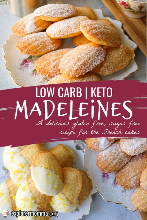 Card Club Snacks, Tea Cake Recipe, Madeleine Recipe, Almond Biscuits, Keto Holiday, Postre Keto, Crazy Cookies, Fitness Plans, Keto Sweets