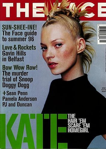 Kate Moss, mohawk. The Face Magazine. Face Magazine, The Face Magazine, Moss Fashion, Love And Rockets, Fashion 1990s, Jenifer Aniston, Oki Doki, Art Appliqué, 90s Supermodels