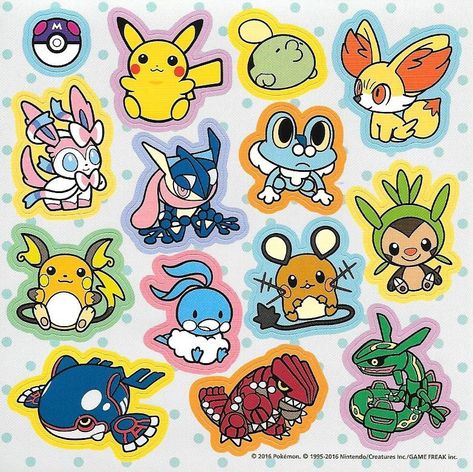 Sticker book – @pokescans on Tumblr Pokemon Stickers Printable, Pokemon Stickers, Pokémon Art, Samurai Champloo, Seven Deadly Sins Anime, Stickers Printable, Cool Pokemon, Pokémon Tcg, Cute Pokemon