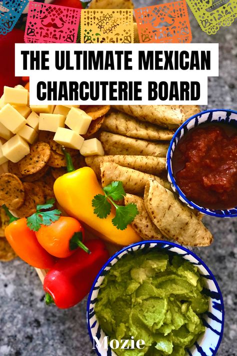 This post is all about a mexican charcuterie board+how you can make a mexican charcuterie board. This is a perfect spread for Cinco de Mayo. Are you looking for something for a house party or get together? This will please friends and family. It's the perfect appetizer to server when friends come over. Spicy mexican charcuterie board & sweet cinnamon graham crackers. We include even more mexican charcuterie board ideas here! Check our blog to read how you can make your own mexican charcuterie. Mexican Food Themed Charcuterie Board, Mexican Taco Charcuterie Board, Fajita Charcuterie Board Ideas, Mexican Bingo Party Ideas, Mexican Appetizer Board, Mexican Chacutery Board Ideas, Mexican Food Charcuterie Board Ideas, Charcuterie Mexican Board Ideas, Guacamole Charcuterie Board