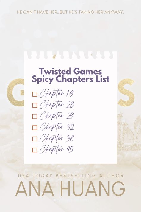 Want to know what are the spicy chapters in Twisted games, spice level, age rating and more about your fave characters from the book? Read this post! Twisted Games Characters, Spicy Chapters In Twisted Games, Twisted Games Spicy Pages, Twisted Games Crawl To Me Scene, Twisted Love Spicy Pages, Twisted Games Spicy Scenes, Twisted Games Book Quotes Spicy, Twisted Love Book Quotes Spicy, Twisted Love Spicy Chapters