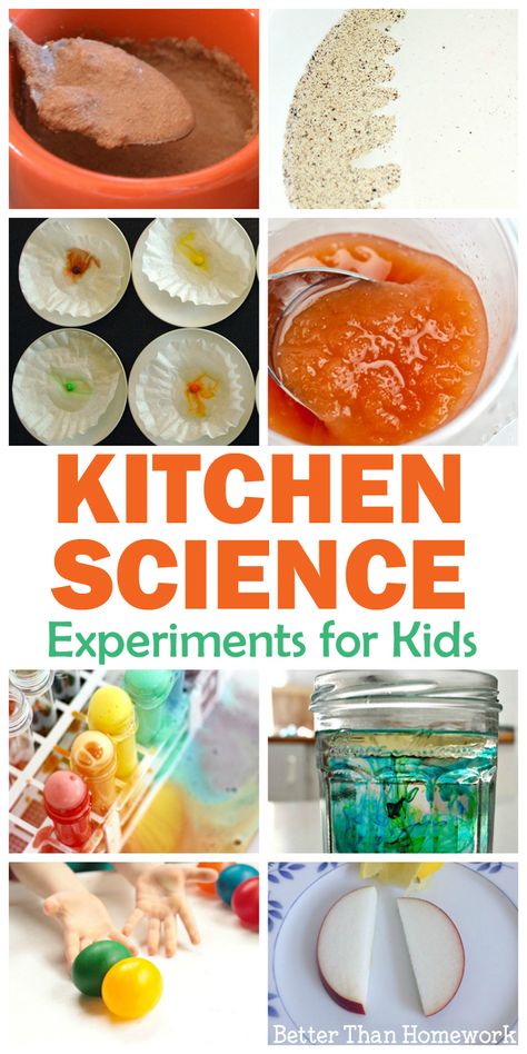 Have some fun with one of these kitchen science experiments. Experiment with ice, learn the science behind food, or do some classic experiments. Food Science Experiments, Kitchen Chemistry, Kitchen Science Experiments, Kitchen Science, Experiments Kids, Science Experiments For Kids, Science Camp, Experiments For Kids, Kid Experiments