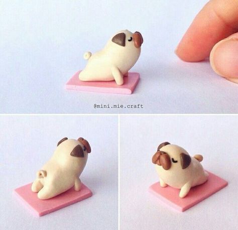 Air Clay Animals, Cute Clay Charms Easy, Polymer Clay Dog Easy, Clay Animals Sculpture Easy, Clay Charm Ideas Easy, Clay Ideas Step By Step, Fimo Clay Ideas Easy, Air Dry Clay Dog, Clay Dog Easy