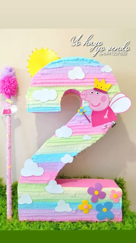 Peppa Pig 2nd Birthday Party For Girl, Peppa Pig Pinata, Pig Birthday Decorations, Peppa Pig Princesa, Pig Birthday Theme, Peppa Pig Birthday Decorations, Peppa Pig Party Decorations, Peppa Pig Birthday Party Decorations, Diy Tutus