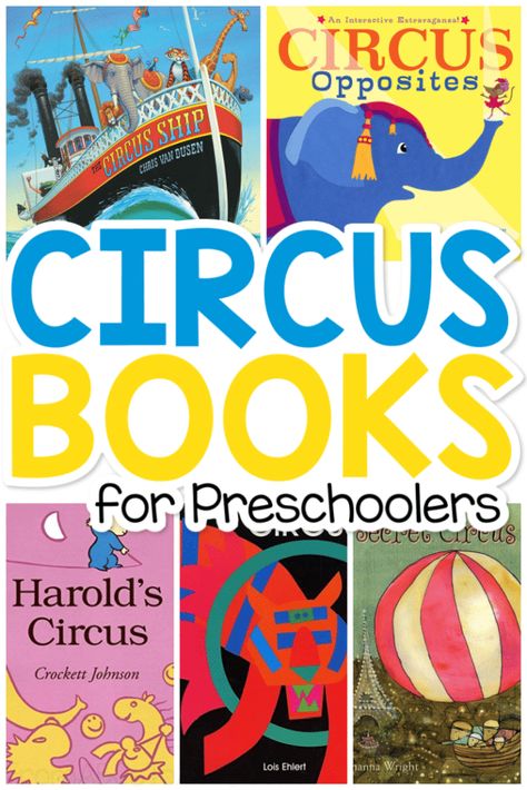 Circus Theme Books, Circus Daycare Activities, Circus Theme Lesson Plan Preschool, Circus Theme Kindergarten, Circus Dramatic Play Preschool, Circus Activities Preschool, Preschool Circus Theme, Circus Preschool Activities, Circus Theme Preschool Activities