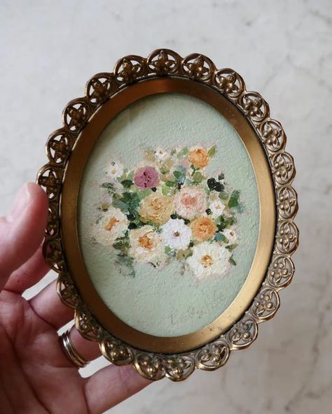 Brittany Smith on Instagram: "An eclectic group of vintage and antique frames that I've been holding on to for just the right piece have finally found their mate. ✨🖼️ These framed originals will all be available next Thursday! 🤍" Oval Portrait, At The Hospital, Antique Frames, Product Ideas, Frame Art, Realistic Art, Framed Painting, Paper Frames, The Hospital