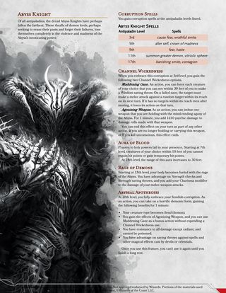 The Antipaladin v2: a paladin variant class for edgelords and evildoers alike! Now featuring a new chaotic subclass, the Abyss Knight! : UnearthedArcana Paladin Oath, Dnd Warlock, Dnd Paladin, Dnd Stats, Dnd Homebrew, Dungeon Master's Guide, Dnd Races, Dnd Classes, Rpg Ideas