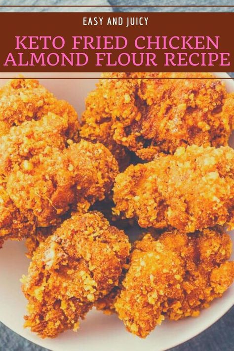 Keto Fried Chicken Almond Flour Recipe Almond Flour Batter For Frying, Fried Chicken With Almond Flour, Keto Oven Fried Chicken, Almond Flour Fried Chicken, Almond Flour Chicken Tenders, Wildfit Spring, Drumstick Recipes Oven, Low Carb Fried Chicken, Fried Chicken Coating