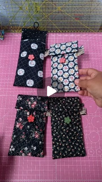 Eye Glass Cases To Make, Sunglass Case Pattern, Sew Eyeglass Cases, Quilt Purse, Eye Glasses Case, Craft Stalls, Quilting Videos, Sewing Crafts Tutorials, Scrap Quilt